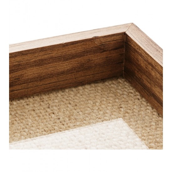 Bandeja 30x17x4cm Madeira Coquinho Com Sisal Natural